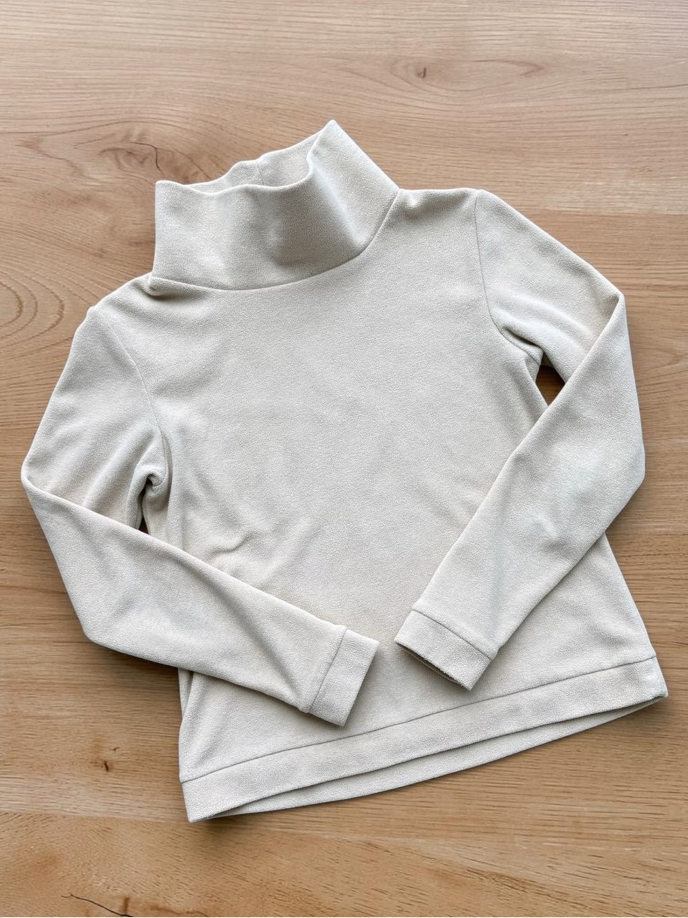 921 Dudley Stephens Park Slope Turtleneck Natural Blush Terry Fleece XS